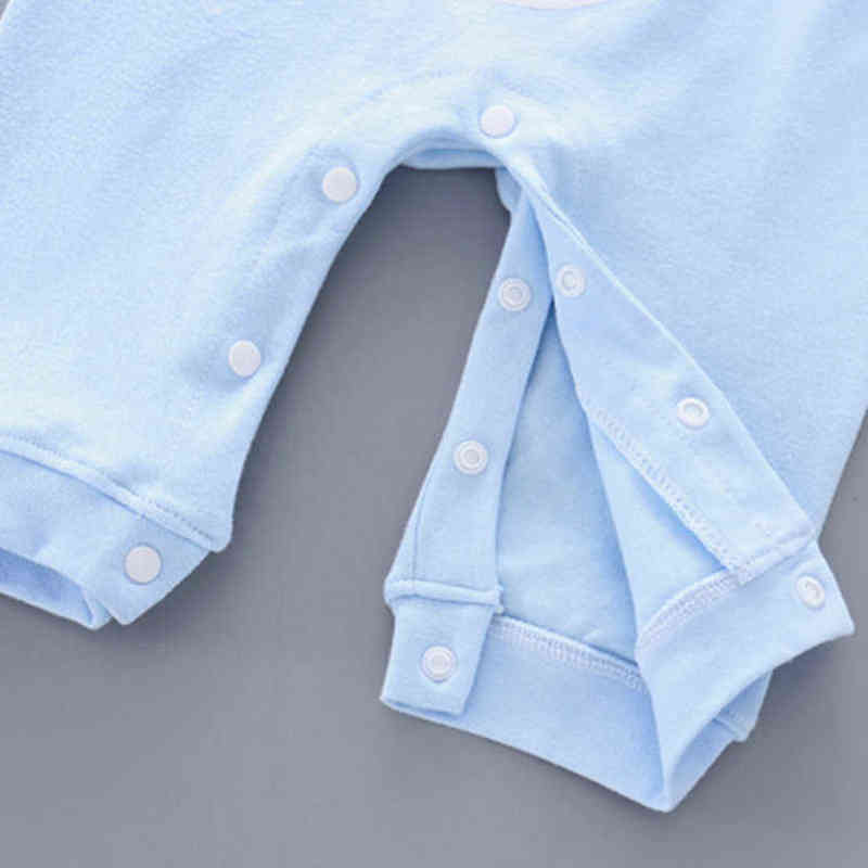 Children Cotton Rompers Girl Outfits Newborn Baby Boy Clothes Stuff Full Sleeve Pajams Cartoon Letter One Pieces Bodysuits 2021 G1221