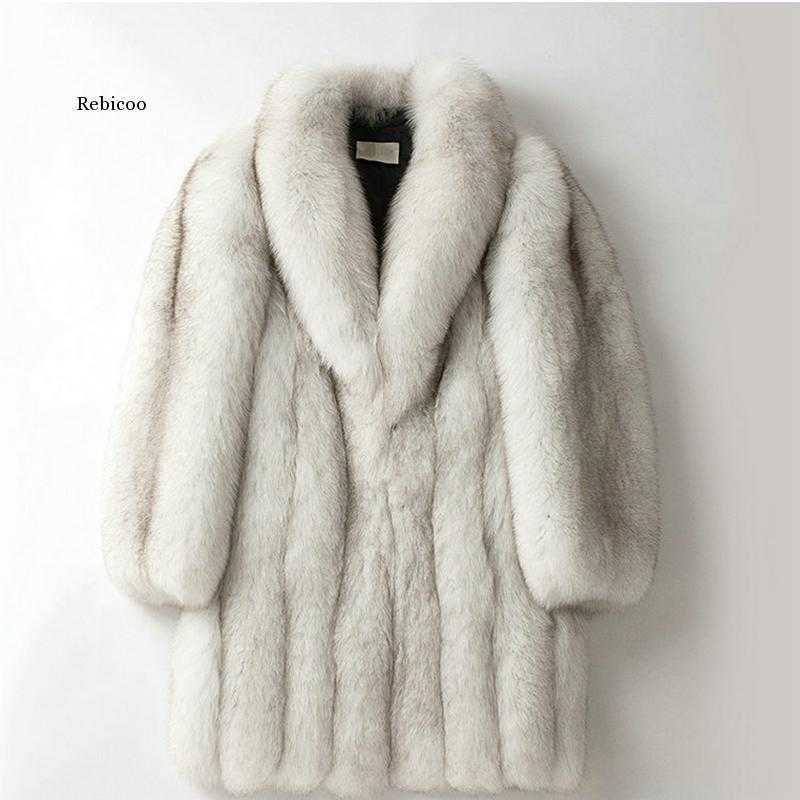 Thicker high grade Winter New Fluffy thick Fur Faux Fur Jacket Men&#039;s Medium Long Style Imitation Arctic Fox Faux Fur One Coat X0909 от DHgate WW