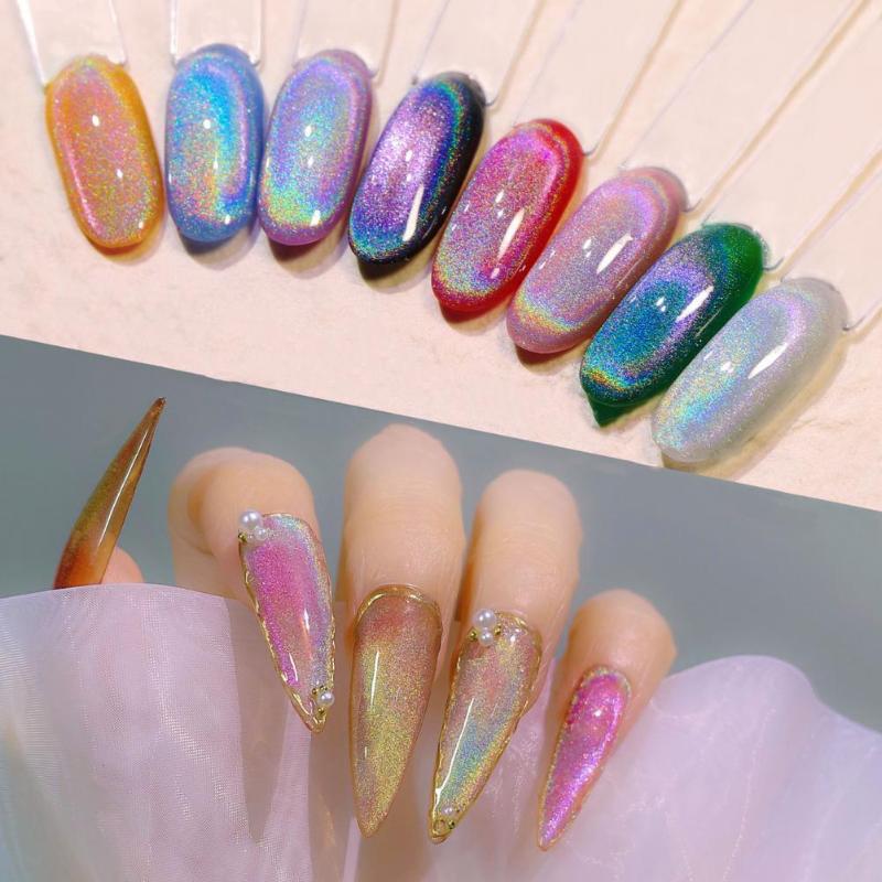 Nail Gel 8ml Polish Quick Drying Cat Eye Effect Mild Sparkling Reflective Glitter Coat For Salon, Red;pink
Nail Gel 8ml Polish Quick Drying Cat Eye Effect Mild Sparkling Reflective Glitter Coat For Salon, Red;pink