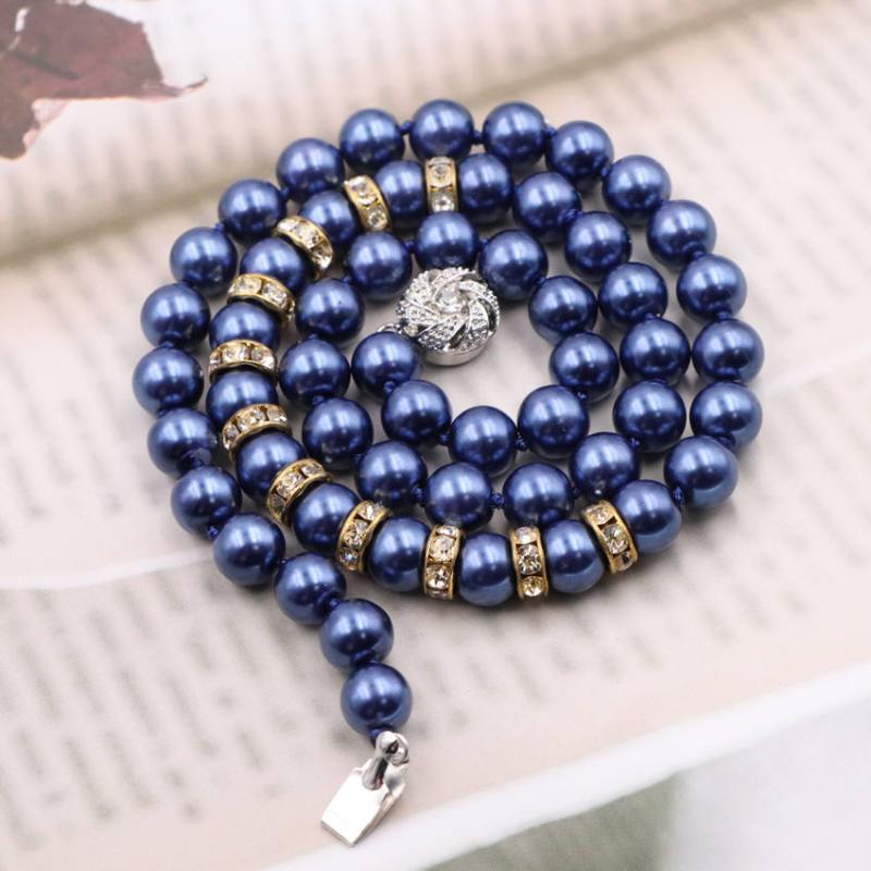 Pendant Necklaces Fashion Ornaments Necklace Blue Glass Shell Pearl Women Girls Gifts Round Beads Jewelry Making Design Chain 18" B132
Pendant Necklaces Fashion Ornaments Necklace Blue Glass Shell Pearl Women Girls Gifts Round Beads Jewelry Making Design Chain 18" B132