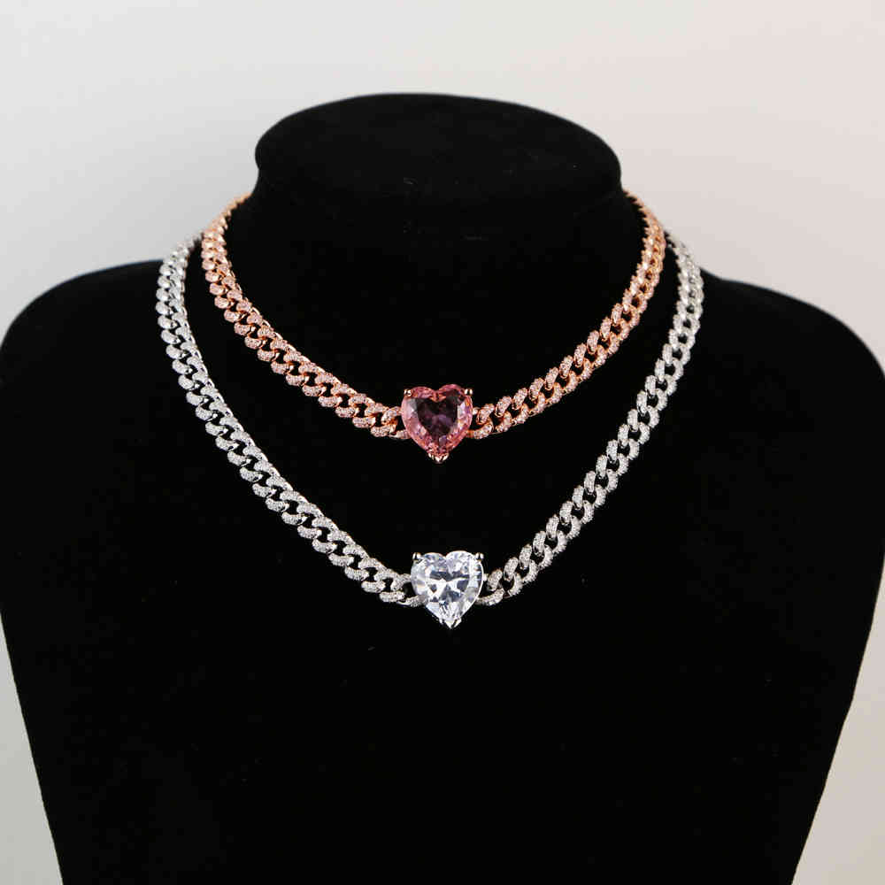 32+10cm Iced Out Cuban Necklace Chain Hip hop Jewelry Choker Silver color heart Rhinestone CZ Clasp for Rapper new Necklaces X0509
32+10cm Iced Out Cuban Necklace Chain Hip hop Jewelry Choker Silver color heart Rhinestone CZ Clasp for Rapper new Necklaces X0509