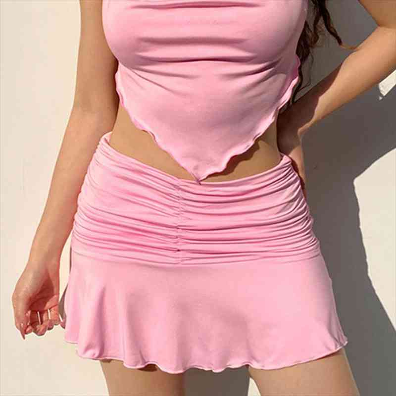 pink college style pleated skirt women high waist sweet 90s school girls mini skirts summer trendy ruched shorts skirt, Black
pink college style pleated skirt women high waist sweet 90s school girls mini skirts summer trendy ruched shorts skirt, Black