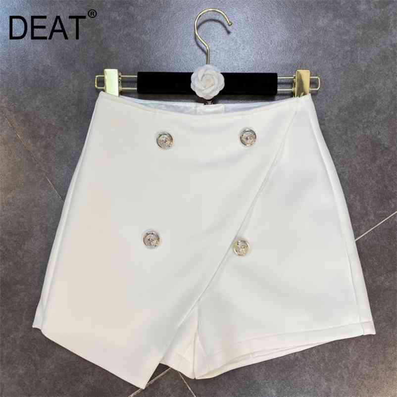 Women Irregular Double Row Breasted Suit Skirt Solid Color High Waist Button Fashion Spring Summer 11B783 210525, White
Women Irregular Double Row Breasted Suit Skirt Solid Color High Waist Button Fashion Spring Summer 11B783 210525, White