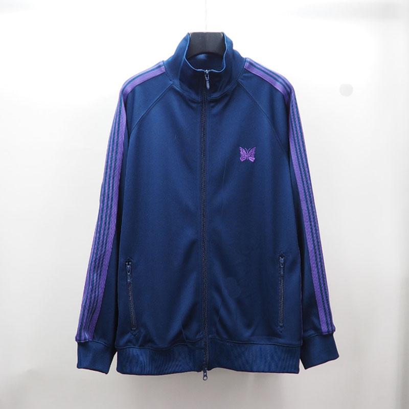 Mens Jackets Butterfly Embroidery Needles AWGE Men Women 1 1 Casual Stripes Coat Fashion Streetwear AAA Discount for in-store purchases