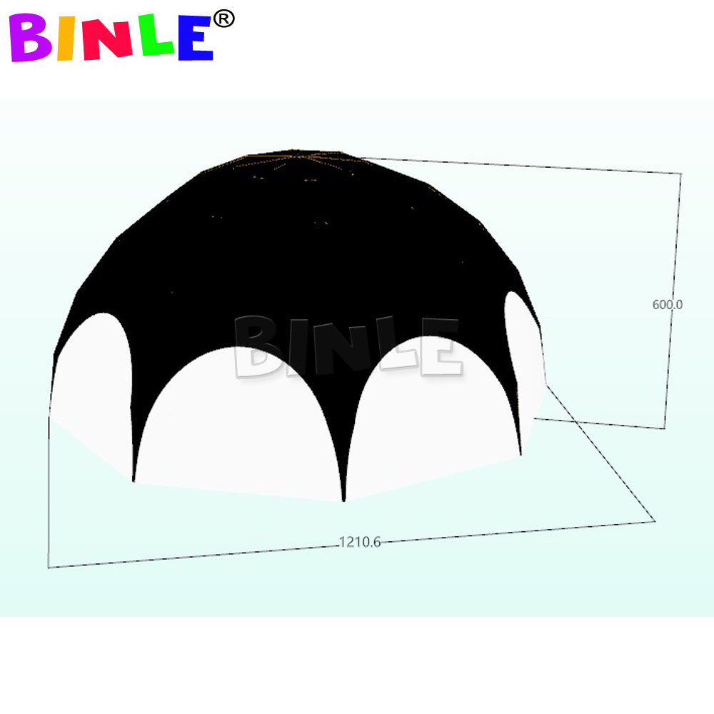 Giant pavilion inflatable spider tent with full cover 1 zippered door 12m 40ft diameter event station gathering dome marquee with 8 legs for sale