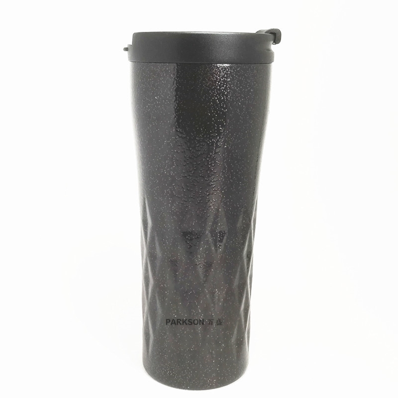 Double diamond inner 304 outer 201 450ml flip cover sports stainless steel thermos cup, White
Double diamond inner 304 outer 201 450ml flip cover sports stainless steel thermos cup, White