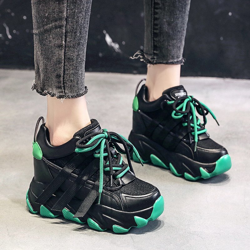 New Spring Chunky Sneakers For Women Fashion Ladies 10cm Wedges Designer Dad Casual Shoes Woman Leather Sports Platform Sneakers, Black
New Spring Chunky Sneakers For Women Fashion Ladies 10cm Wedges Designer Dad Casual Shoes Woman Leather Sports Platform Sneakers, Black
