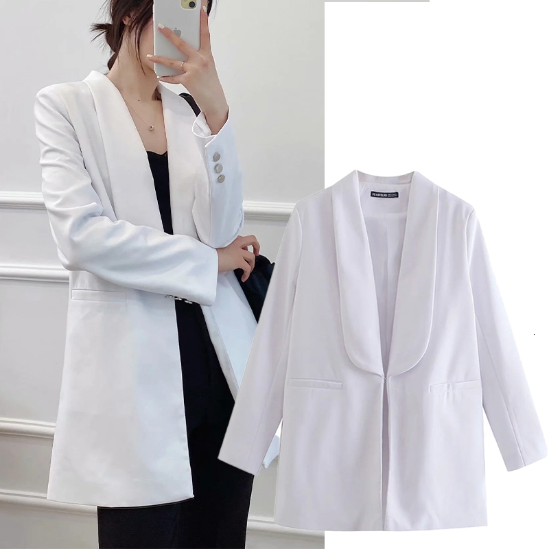 women's suits & blazers za spring feminine european and american style lapel long section was thin wild waist white jacket 86or, White;black
women's suits & blazers za spring feminine european and american style lapel long section was thin wild waist white jacket 86or, White;black