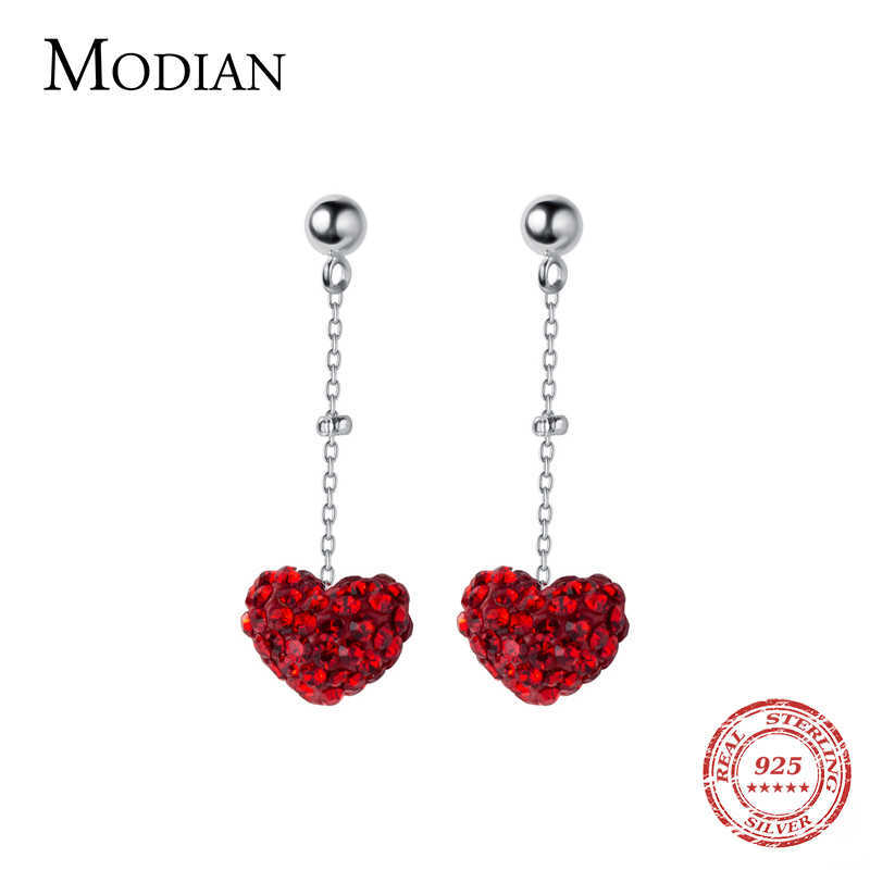 Sparkling Red Crystal Hearts Dangle Earrings 925 Sterling Silver Beads Swing Luxury Drop Earring For Women S925 Jewelry 210707
Sparkling Red Crystal Hearts Dangle Earrings 925 Sterling Silver Beads Swing Luxury Drop Earring For Women S925 Jewelry 210707