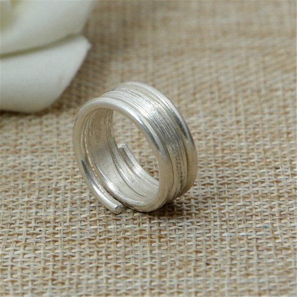 High quality 925 sterling silver wapped wire band rings American Europe antique handmade designer punk gothic Luxury jewelry accessories gifts