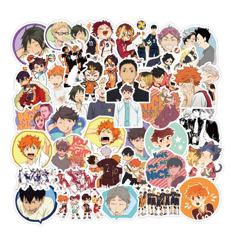 50pcs/Lot Graffiti Stickers Basketball Volleyball Japanese Anime Sticker For Suitcase Laptop Luggage Motorcycle Phone Skateboard Car Decal