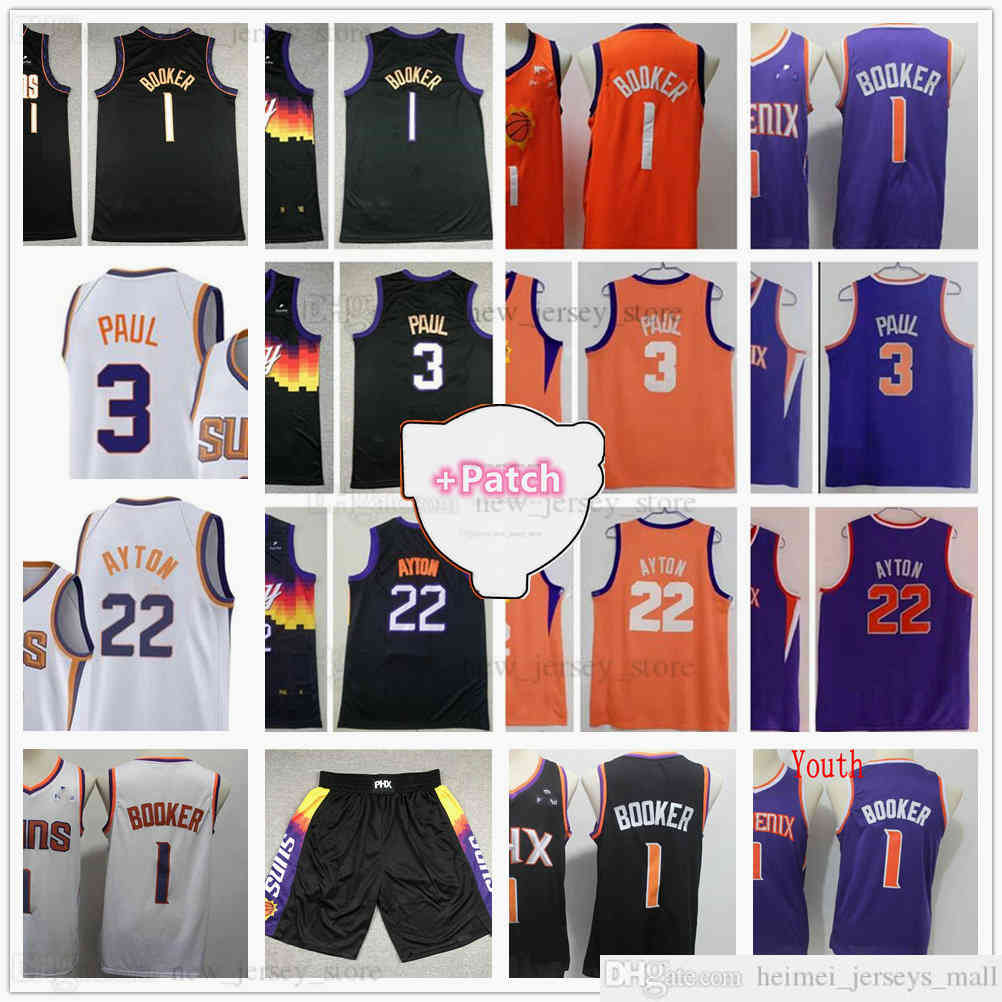 Stitched Patch Valley City 1 Devin 3 Chris Booker Paul Basketball Jerseys DeAndre 22 Ayton Jersey White Purple Black Man Shorts Youth KID Man Size S, As picture
Stitched Patch Valley City 1 Devin 3 Chris Booker Paul Basketball Jerseys DeAndre 22 Ayton Jersey White Purple Black Man Shorts Youth KID Man Size S, As picture