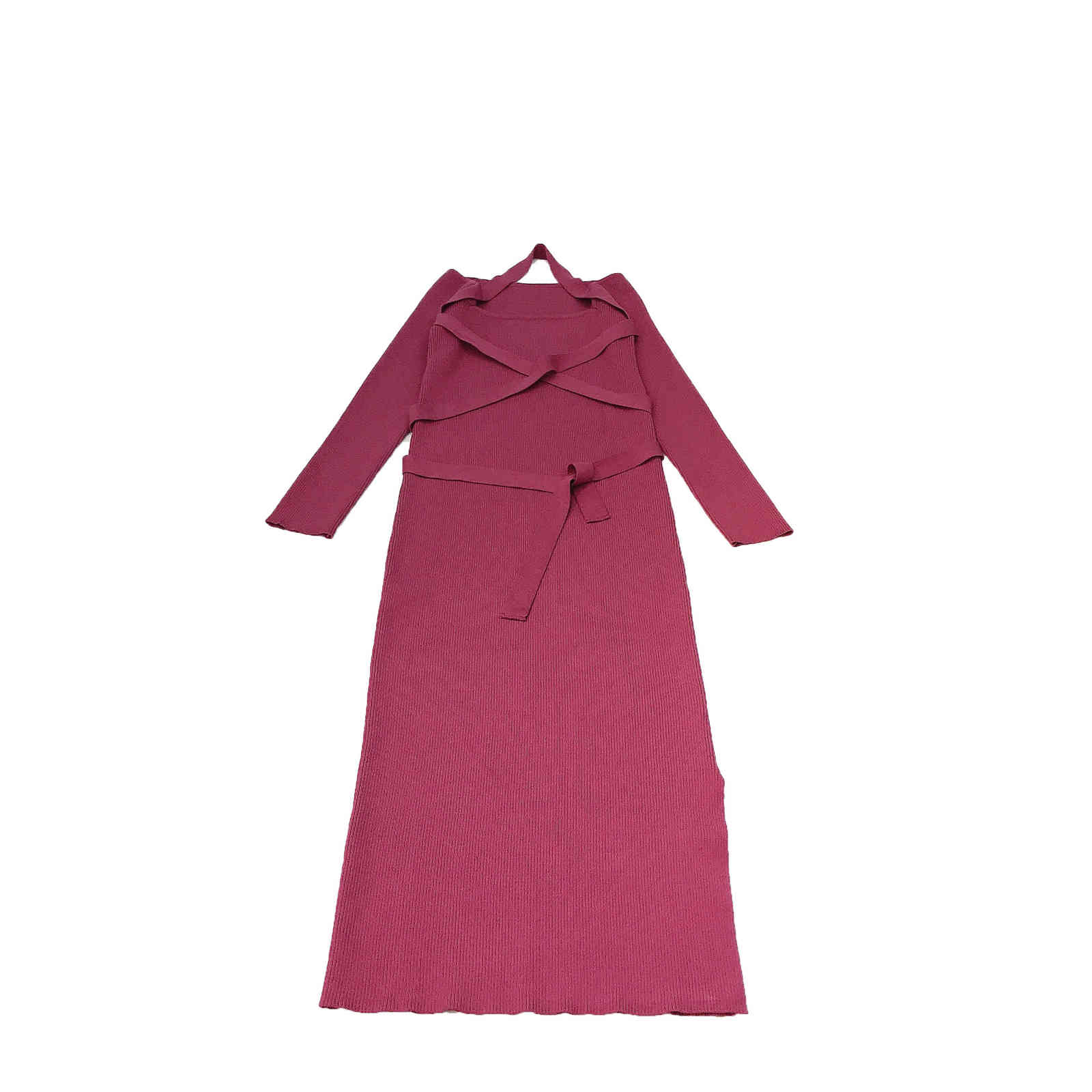 Nomikuma Slash Neck Elegant Slim Stretch Sweater Bodycorn Dreses Korean Bandage Slim Waist Knitted Vestidos Women Dress 6D319 210427