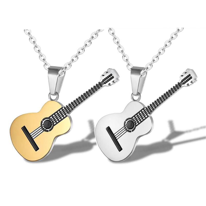 Charms Drop Gold Black Silver Color Stainless Steel Punk Rock Music Guitar Pendant Charm Necklace 20inches Link Chain, Bronze;silver
Charms Drop Gold Black Silver Color Stainless Steel Punk Rock Music Guitar Pendant Charm Necklace 20inches Link Chain, Bronze;silver