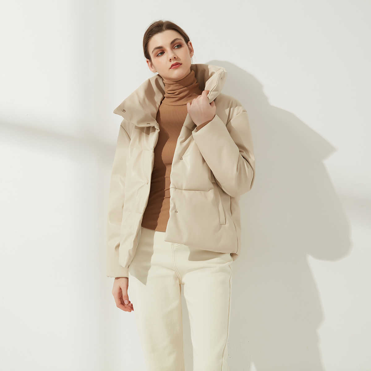 Wixra Winter Womens Parkas Casual Thicken Warm Cotton Jackets Coat Female Solid Classic Outwear Waterproof Jacket Street Wear 211013