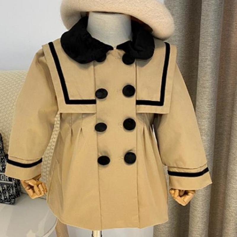 Coat Toddler Baby Girls Windproof Double Breasted Trench For Girl Outerwear Autumn Windbreaker Kids Clothes Outfit, Blue;gray
Coat Toddler Baby Girls Windproof Double Breasted Trench For Girl Outerwear Autumn Windbreaker Kids Clothes Outfit, Blue;gray