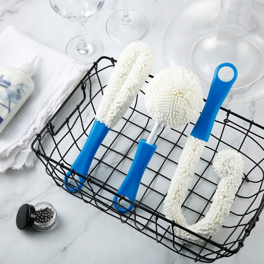 Soft Foam Wine Bottle Brush For Decanter Cups Flexible Dust Cleaning Brush Win Bar Set Cleaner Glass Brush