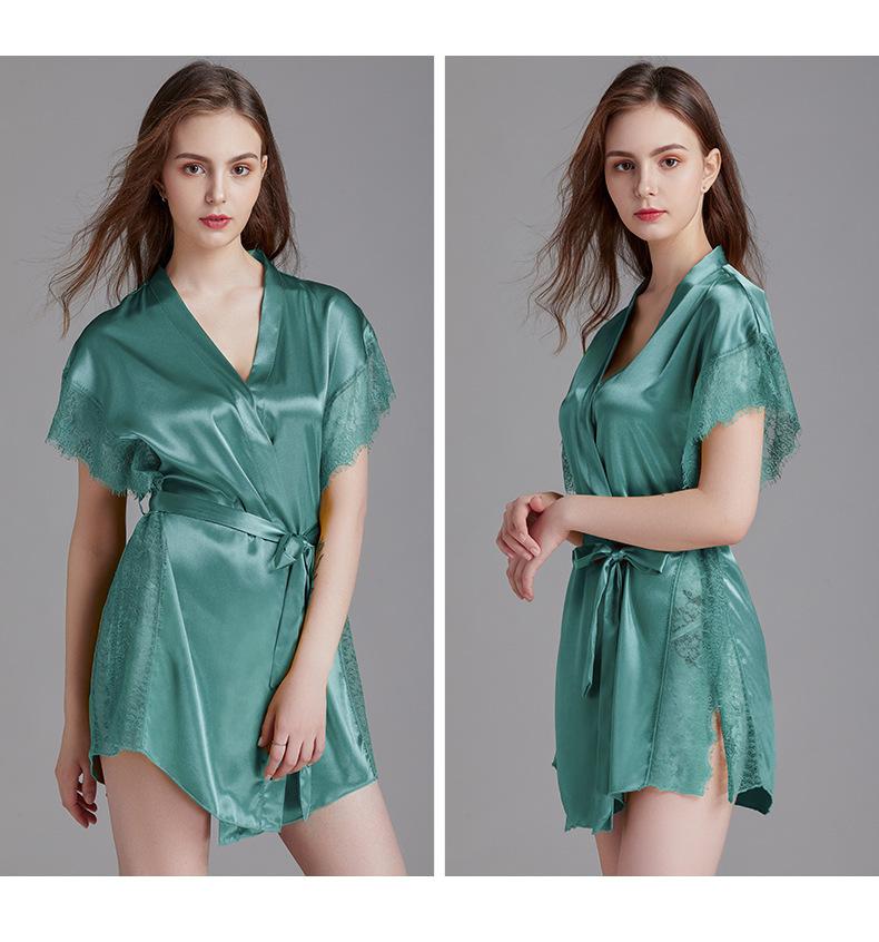 Women' Sleepwear 2022 Nightwear Silky Home Clothes 7 Colors Kimono Robe Gown Women Satin Sexy Intimate Lingerie Casual Nightdress, Yr-wp1759-green
Women' Sleepwear 2022 Nightwear Silky Home Clothes 7 Colors Kimono Robe Gown Women Satin Sexy Intimate Lingerie Casual Nightdress, Yr-wp1759-green