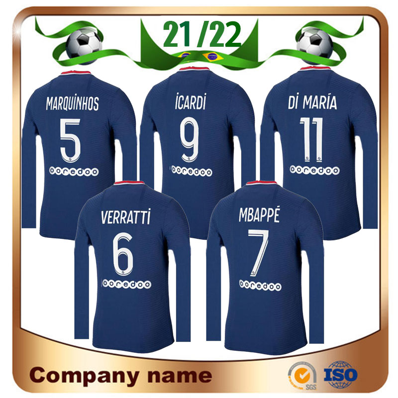 21/22 Long sleeve MESSI MBAPPE KEAN soccer jerseys 2021Home SERGIO RAMOS MARQUINHOS VERRATTI KIMPEMBE shirt ICARDI DI MARIA DRAXLER Football uniforms, Home + ucl patch
21/22 Long sleeve MESSI MBAPPE KEAN soccer jerseys 2021Home SERGIO RAMOS MARQUINHOS VERRATTI KIMPEMBE shirt ICARDI DI MARIA DRAXLER Football uniforms, Home + ucl patch