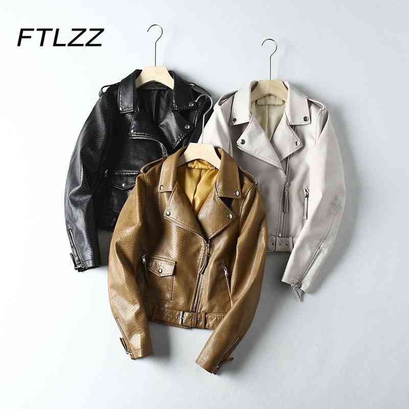 PU Leather Jacket Women Spring Autumn Motorcycle Lapel Long Sleeve Zipper Vintage Faux Coat Woman Slim Biker 210602, Camel
PU Leather Jacket Women Spring Autumn Motorcycle Lapel Long Sleeve Zipper Vintage Faux Coat Woman Slim Biker 210602, Camel