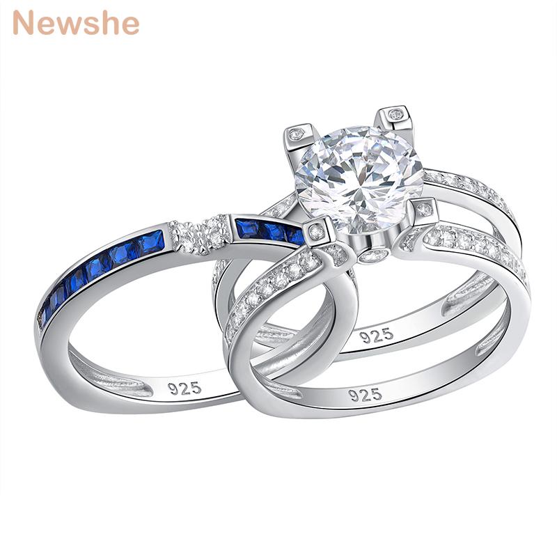 Cluster Rings She 1.8 Ct Round Cut Blue CZ Solid 925 Sterling Silver Wedding Engagement Ring Bridal Sets Trendy Jewelry For Women, Golden;silver
Cluster Rings She 1.8 Ct Round Cut Blue CZ Solid 925 Sterling Silver Wedding Engagement Ring Bridal Sets Trendy Jewelry For Women, Golden;silver