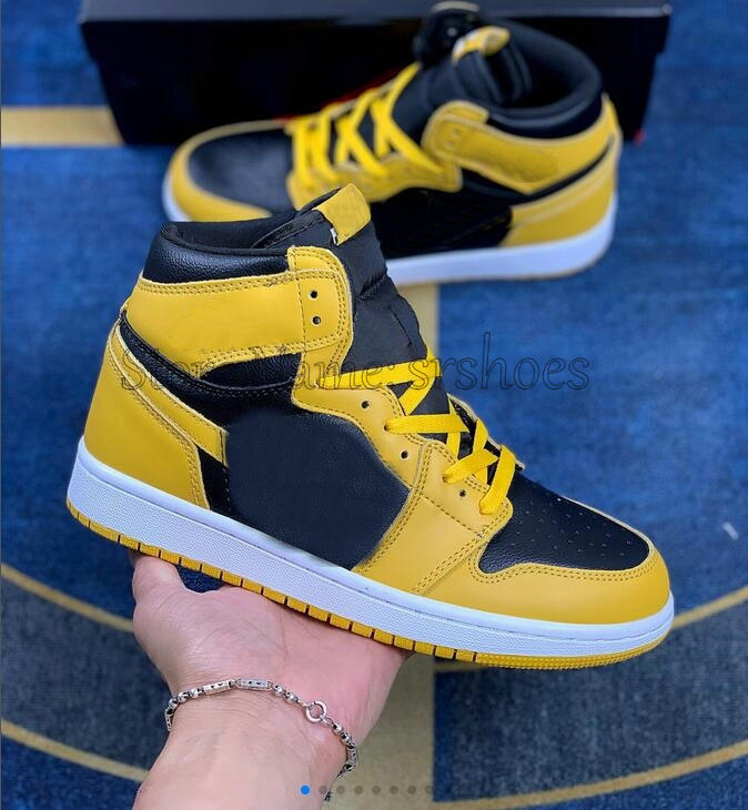 1 High Pollen 1s Yellow Black Mens Basketball Shoes Womens Jumpman Outdoor Sports Trainer Sneakers, Customize
1 High Pollen 1s Yellow Black Mens Basketball Shoes Womens Jumpman Outdoor Sports Trainer Sneakers, Customize