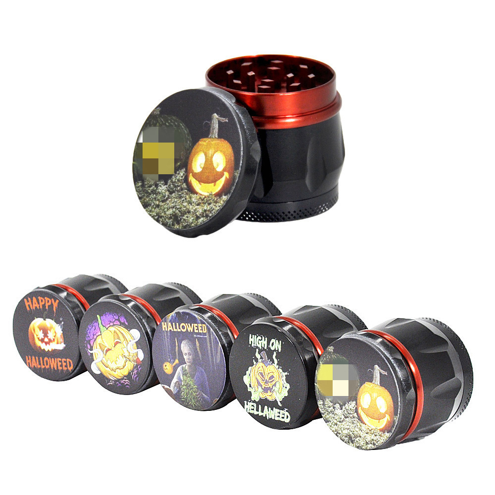 Halloween series gift Herb Grinders Tobacco Spice Crusher Smoking Slicer Shredder 4 Layers Dia 53mm Zinc Alloy Color Printing Metal Cigarette Grinder
Halloween series gift Herb Grinders Tobacco Spice Crusher Smoking Slicer Shredder 4 Layers Dia 53mm Zinc Alloy Color Printing Metal Cigarette Grinder