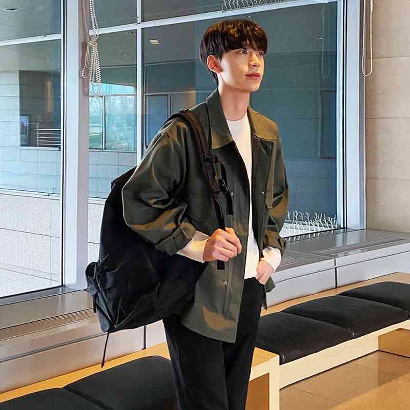 IEFB men's clothing Korean outerwear casual coat spring and spring trend loose work jacket zipper clothes for male 9Y4314 210524