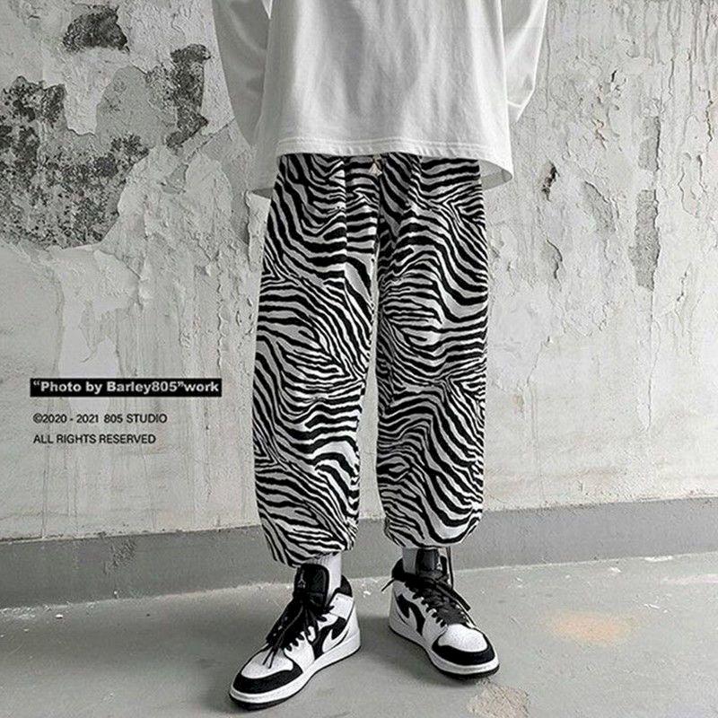 Men' Pants Sweatpants Male Baggy Zebra Pattern Spring Autumn 2021 Nine-point Trousers Korean Fashion Goth Punk Women Bottoms, Gray
Men' Pants Sweatpants Male Baggy Zebra Pattern Spring Autumn 2021 Nine-point Trousers Korean Fashion Goth Punk Women Bottoms, Gray