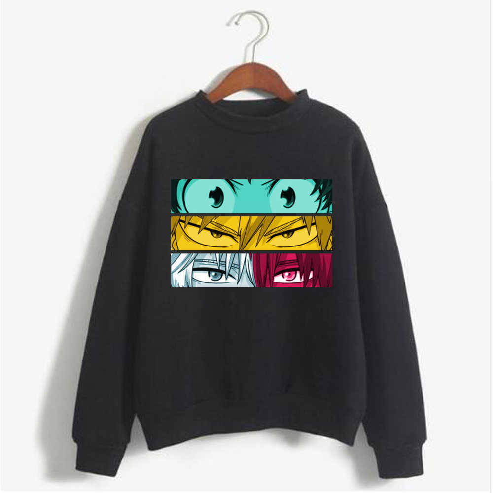 Sweat Oversize Harajuku Winter My Hero Academia Graphic Anime Hoodie Clothes Women Gothic Crewneck Sweatshirt Y0804