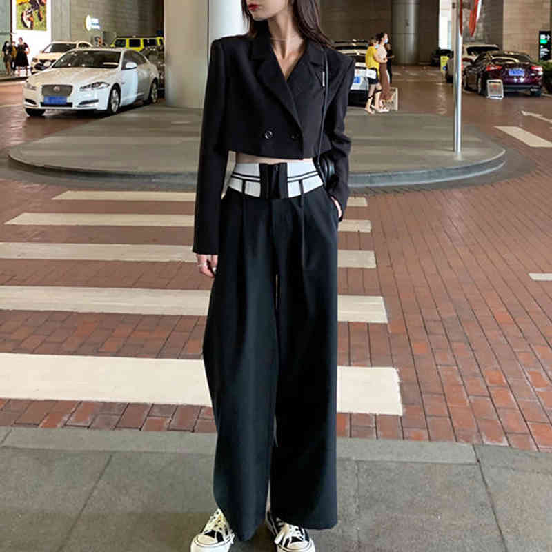 2 Piece Set Women Autumn Crop Top+striped Loose Pants Fashion Party Black Thin Blazer Suit Female High Street Clothing Coat 210429, Fuchsia
2 Piece Set Women Autumn Crop Top+striped Loose Pants Fashion Party Black Thin Blazer Suit Female High Street Clothing Coat 210429, Fuchsia