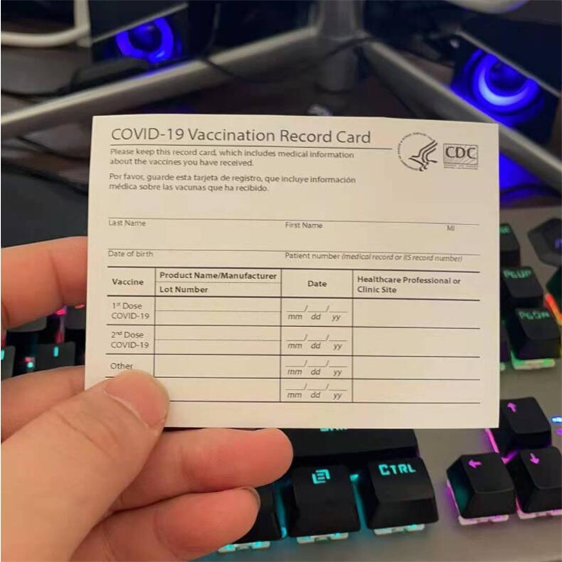 4*3inch CDC Paper Vaccination Card Files Vaccinated Record Business Cards Fill the Information yourself 50pcs
4*3inch CDC Paper Vaccination Card Files Vaccinated Record Business Cards Fill the Information yourself 50pcs