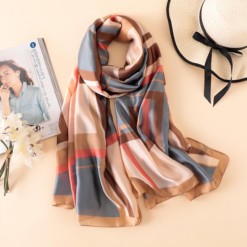 Classical Silk Scarf Women Print Blue Pink Khaki Color Wraps Shawls And Scarves Bandana Hijabs Bandanas
Classical Silk Scarf Women Print Blue Pink Khaki Color Wraps Shawls And Scarves Bandana Hijabs Bandanas
