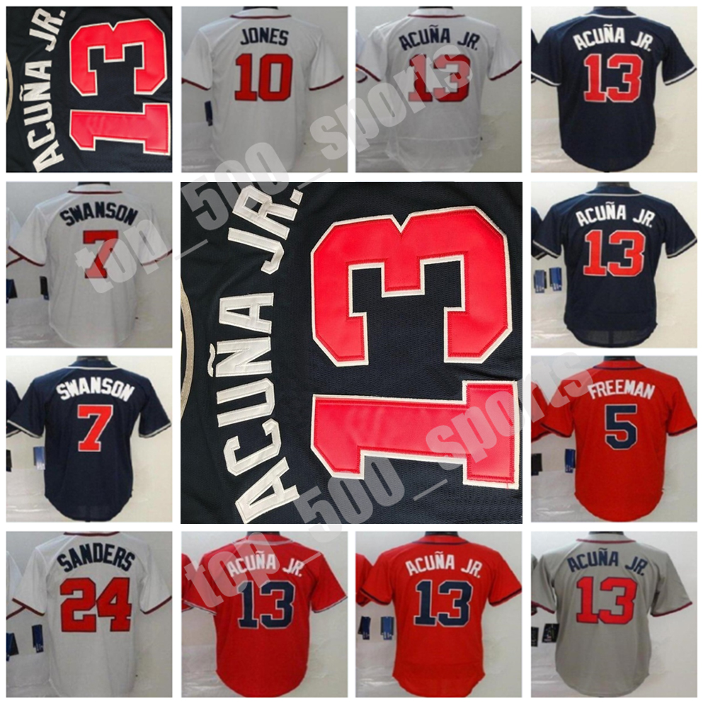 Custom Men Women youth 13 Ronald Acuna Jr. Marcell Ozuna Baseball jerseys 5 Freddie Freeman 7 Dansby Swanson Deion Sanders 1 Ozzie Albies jersey, Colour 1
Custom Men Women youth 13 Ronald Acuna Jr. Marcell Ozuna Baseball jerseys 5 Freddie Freeman 7 Dansby Swanson Deion Sanders 1 Ozzie Albies jersey, Colour 1