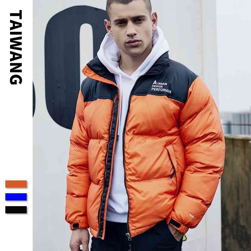 Tide brand clothes fashion coat winter jacket stand collar color matching men's cotton padded, Black
Tide brand clothes fashion coat winter jacket stand collar color matching men's cotton padded, Black