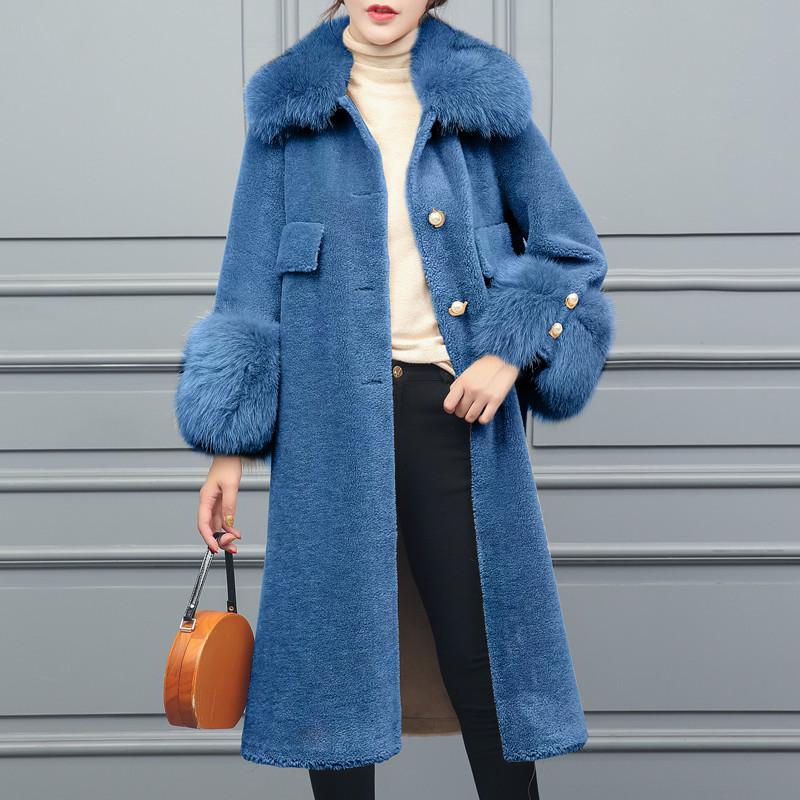 Women's Fur & Faux Women Coat Sheep Winter Shearling Wool Real Collar Jacket Warm Overcoat Abrigo Mujer 00967 YY507, Black
Women's Fur & Faux Women Coat Sheep Winter Shearling Wool Real Collar Jacket Warm Overcoat Abrigo Mujer 00967 YY507, Black