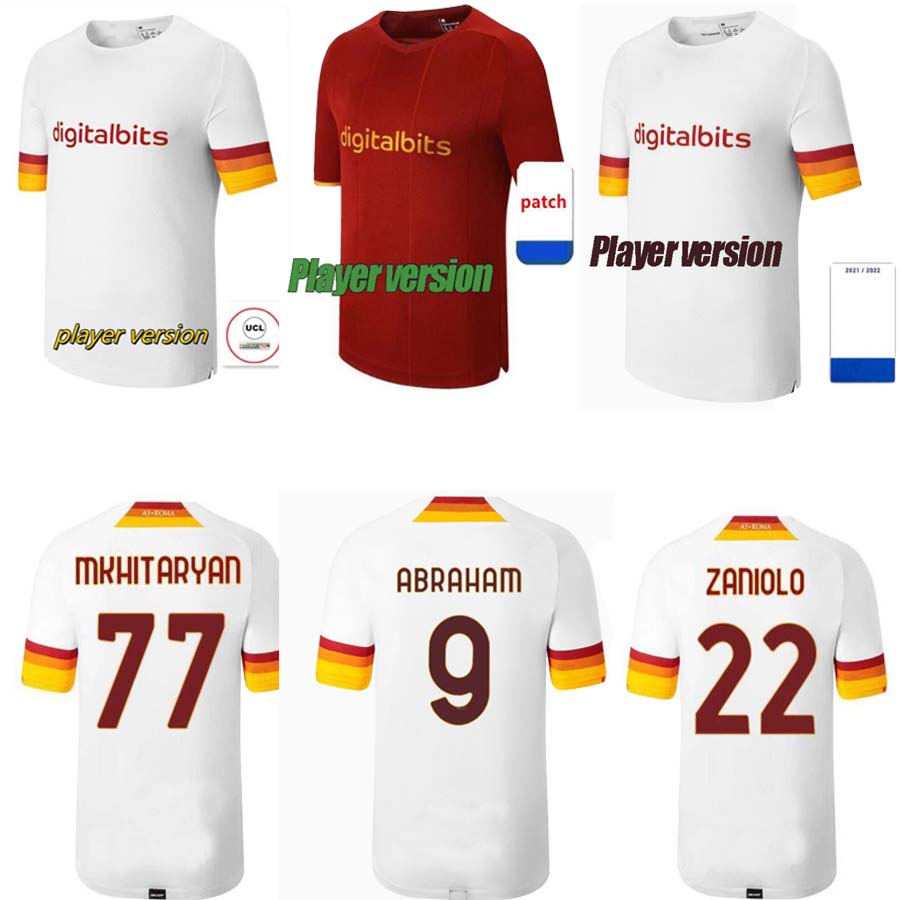 top 2022 ROMA Player version Soccer jersey MANCINI VERETOUT B. MAYORAL ZANIOLO DZEKO PASTORE TOTTI KLUIVERT 21 22 football shirt Men camiset, Black;yellow
top 2022 ROMA Player version Soccer jersey MANCINI VERETOUT B. MAYORAL ZANIOLO DZEKO PASTORE TOTTI KLUIVERT 21 22 football shirt Men camiset, Black;yellow