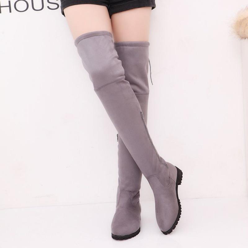 Boots Sexy Side Zip Thigh High Female Winter Women Over The Knee Flat Stretch Fashion Shoes Lace-up Riding, Black
Boots Sexy Side Zip Thigh High Female Winter Women Over The Knee Flat Stretch Fashion Shoes Lace-up Riding, Black