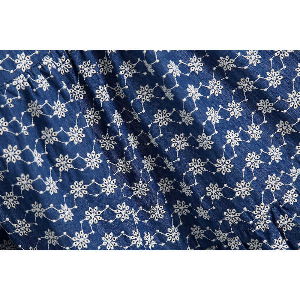 Summer Women Embroidery Dress Short Puff Sleeves elegant Casual Fashion Vintage Chic Lady Woman Short Dress 210709