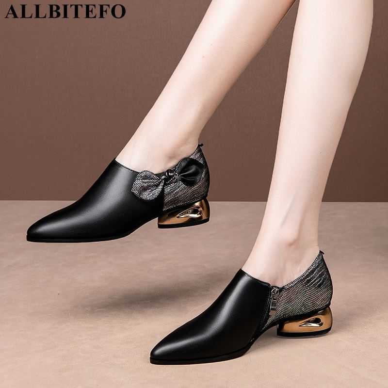 ALLBITEFO size 34-42 Lizard texture bow design genuine leather women heels shoes fashion women's high heels low heel shoes 210611, As picture
ALLBITEFO size 34-42 Lizard texture bow design genuine leather women heels shoes fashion women's high heels low heel shoes 210611, As picture