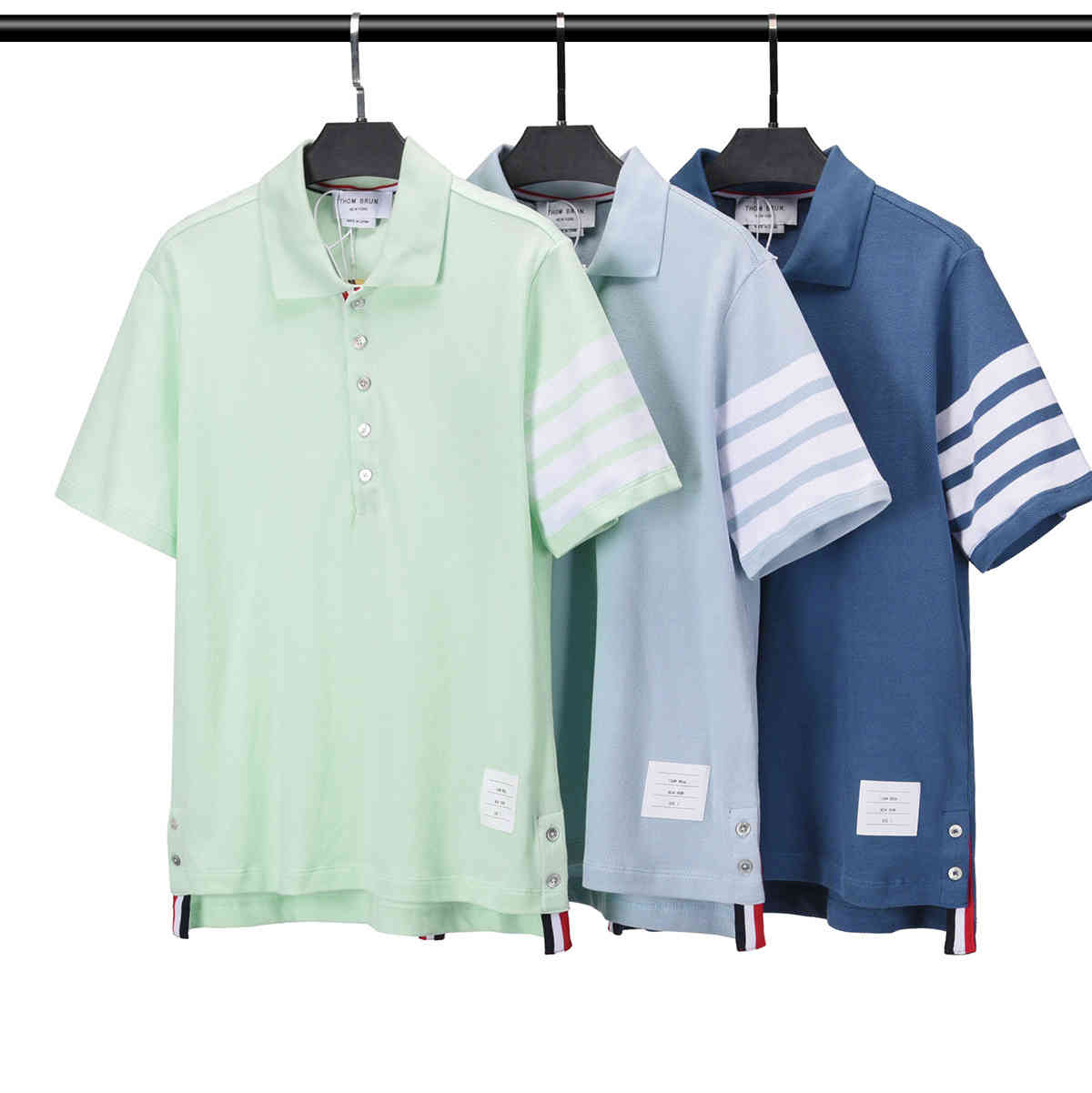 Tb Brand Thom Polo Shirt Men Women Arrive Cotton Turn Down Collar T-shirt Short Sleeve Casual Tee Wear, White;black
Tb Brand Thom Polo Shirt Men Women Arrive Cotton Turn Down Collar T-shirt Short Sleeve Casual Tee Wear, White;black