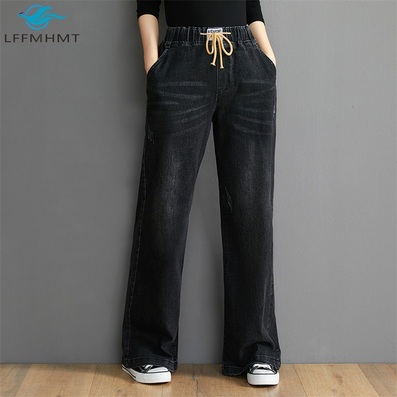OYS 202 Elastic High Waist Women Denim Pants Office Lady Korean Simple Casual Loose Jeans Female Solid Color Vintage Trousers 211111, Blue
OYS 202 Elastic High Waist Women Denim Pants Office Lady Korean Simple Casual Loose Jeans Female Solid Color Vintage Trousers 211111, Blue