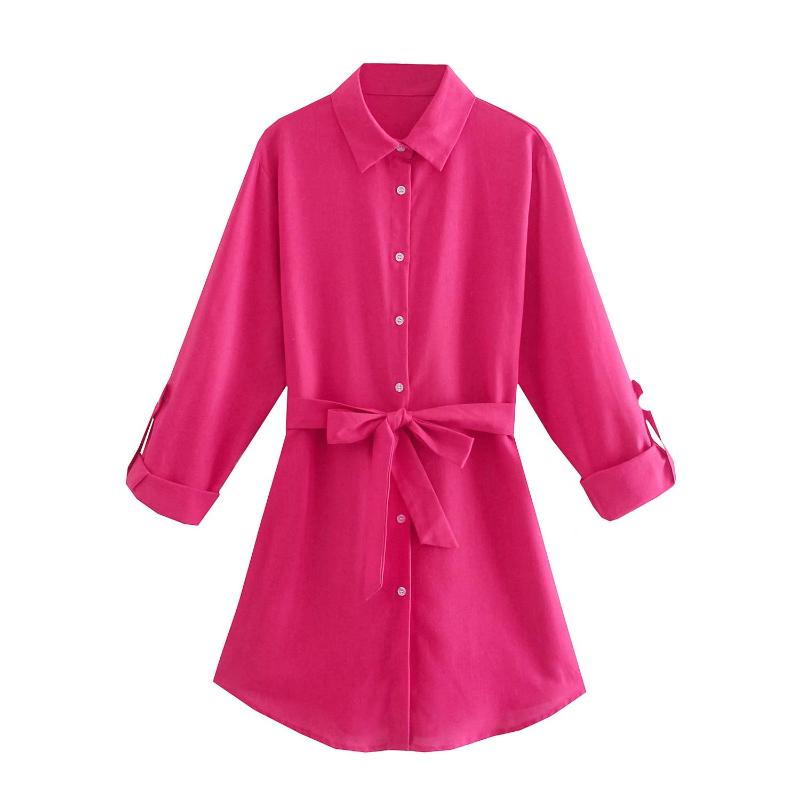 Casual Dresses 2021 Autumn Fashion Women Pink Shirt Dress With Slash Long Sleeve Office Ladies Mini, Hotpink
Casual Dresses 2021 Autumn Fashion Women Pink Shirt Dress With Slash Long Sleeve Office Ladies Mini, Hotpink