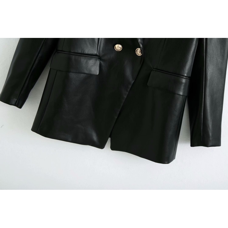 PU Leather Jackets Autumn Fashion Buttonfly Ladies Coats Moto Style Female Jacket Girls Chic Coat 210430