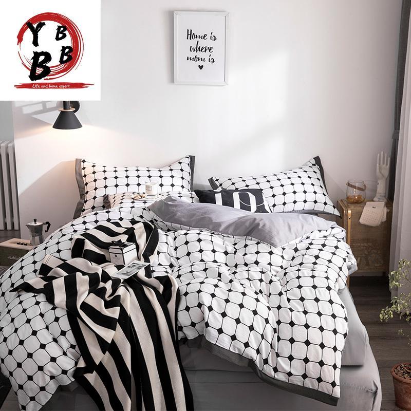 Bedding Sets Home Textile White Black Plaid Duvet Cover Pillowcase Bed Sheet Simple Boy Girls 4Pcs Queen King Bedclothes, Style10
Bedding Sets Home Textile White Black Plaid Duvet Cover Pillowcase Bed Sheet Simple Boy Girls 4Pcs Queen King Bedclothes, Style10