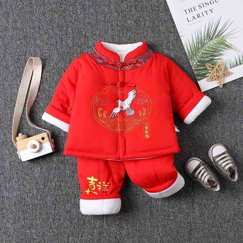 Winter and autumn animal long sleeve single breasted fashion national red pants winter two-piece suit
Winter and autumn animal long sleeve single breasted fashion national red pants winter two-piece suit