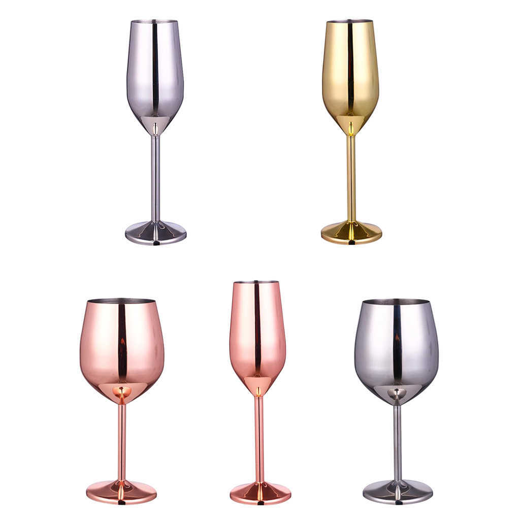 Stainless Steel Wine Glasses Elegant Drinkware Wedding Party Decor Stainless Steel Wine Glass Silver/Rose Gold/Golden Xmas Gift X0703
Stainless Steel Wine Glasses Elegant Drinkware Wedding Party Decor Stainless Steel Wine Glass Silver/Rose Gold/Golden Xmas Gift X0703