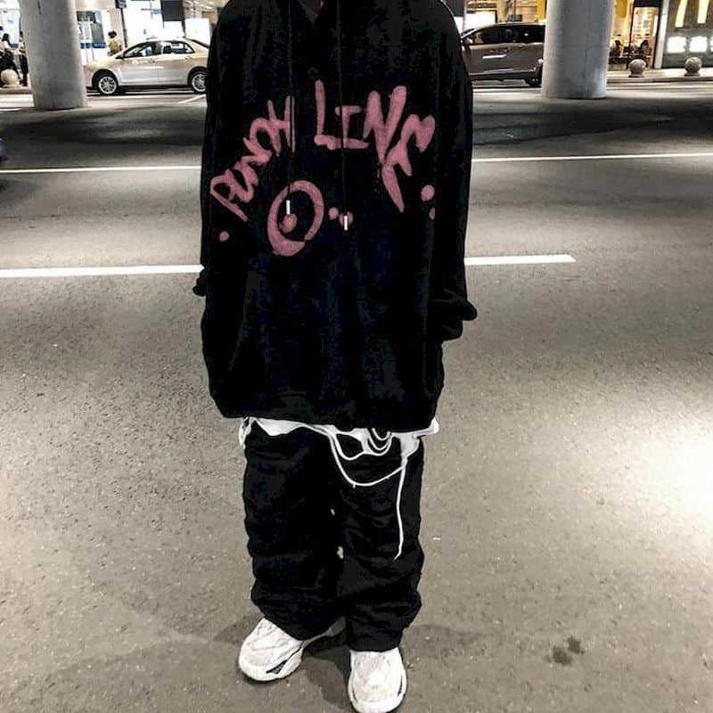 Hoodie men shirt Gothic style dark graffiti high street hooded sweatshirt male cross print niche hip-hop lazy fashion top 210526