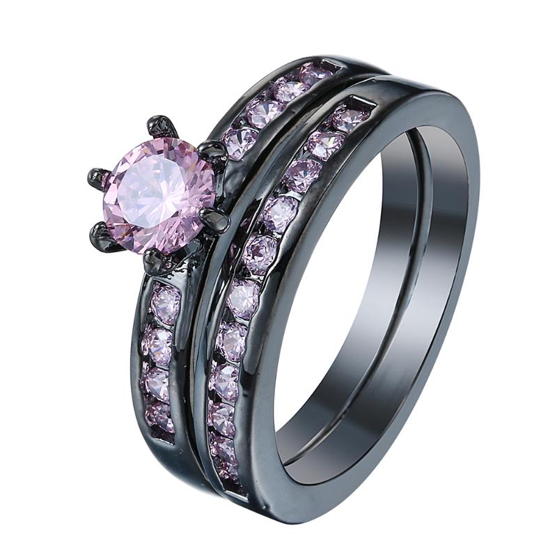 Wedding Rings Hainon Luxury Blue Birthstone For Women CZ Zircon Black Gold Filled Party Engagament Band Ring Bridal Sets
Wedding Rings Hainon Luxury Blue Birthstone For Women CZ Zircon Black Gold Filled Party Engagament Band Ring Bridal Sets