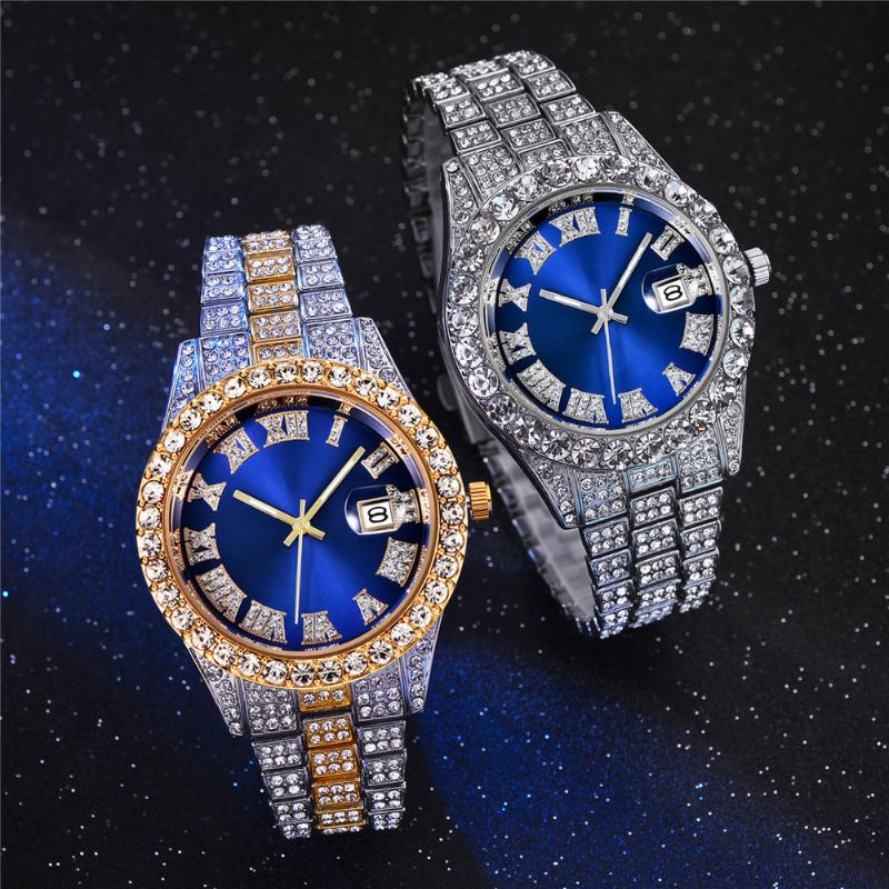 Wristwatches Bling Watch For Men Luxury Rhinestone Full Iced Out Clock Big Red Dial Military Hip Hop Wristwatch Relogio Masculino, Slivery;brown
Wristwatches Bling Watch For Men Luxury Rhinestone Full Iced Out Clock Big Red Dial Military Hip Hop Wristwatch Relogio Masculino, Slivery;brown
